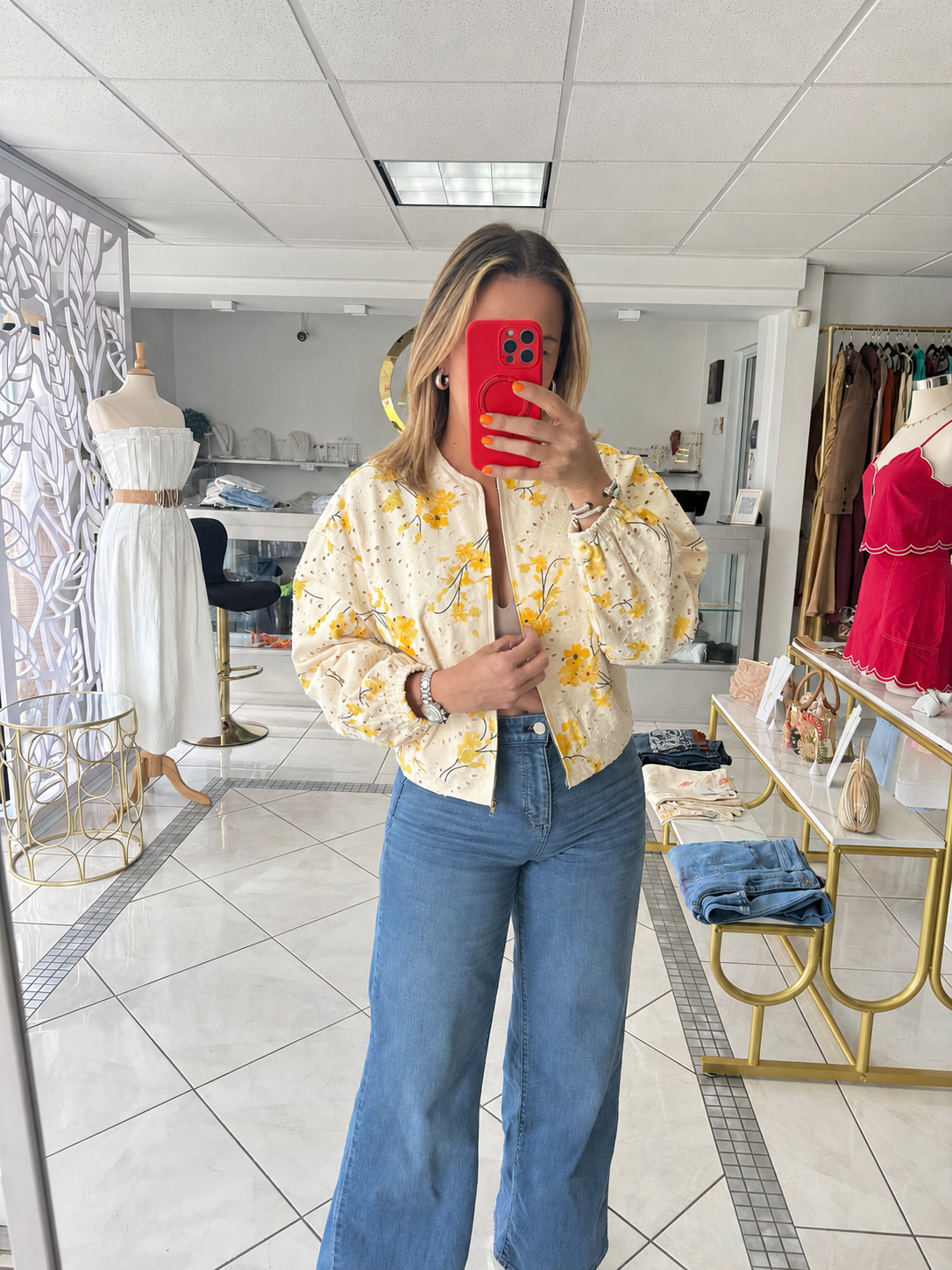 Floral Grace Zip Up