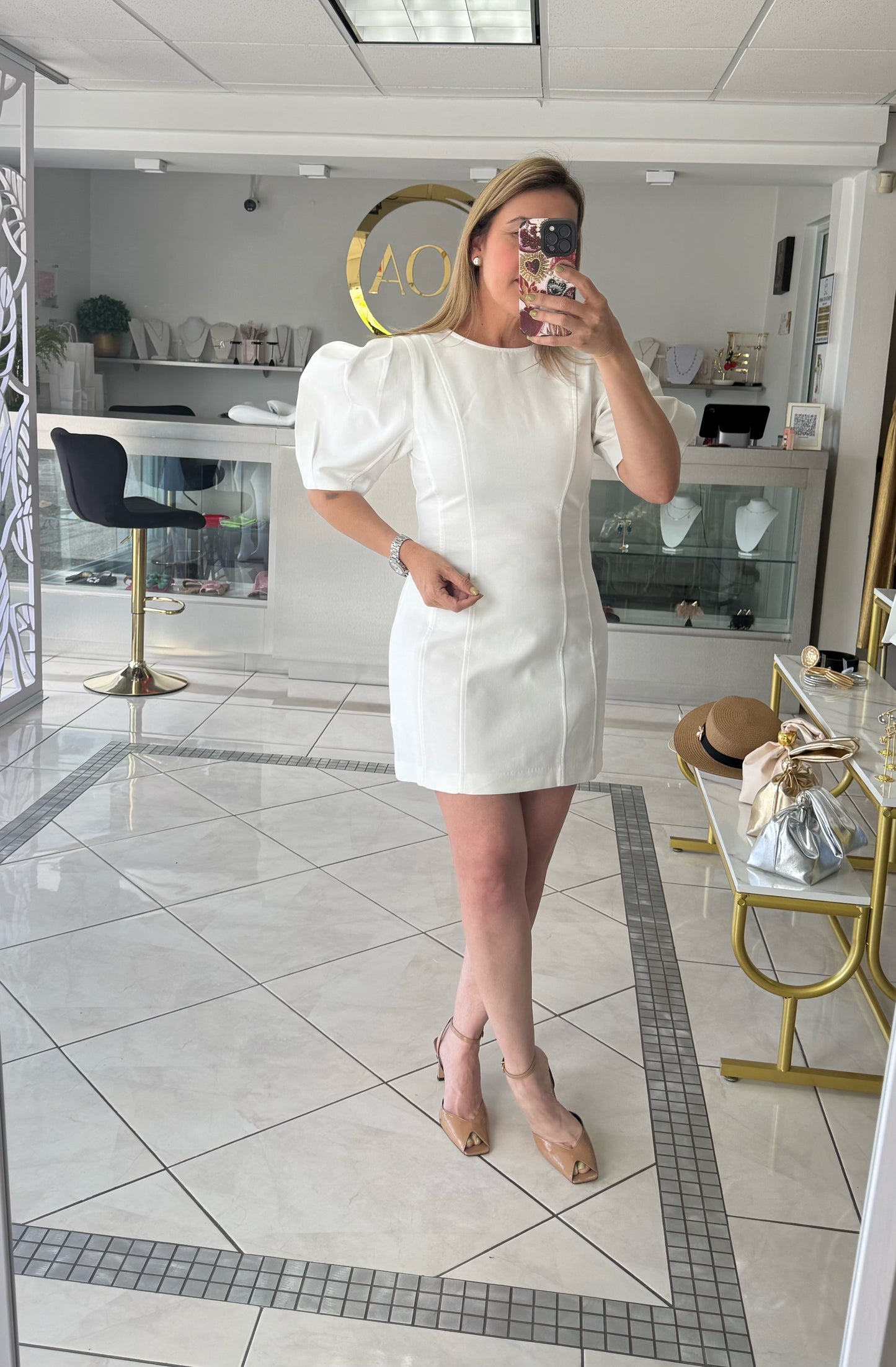 Valeria puff sleeve dress