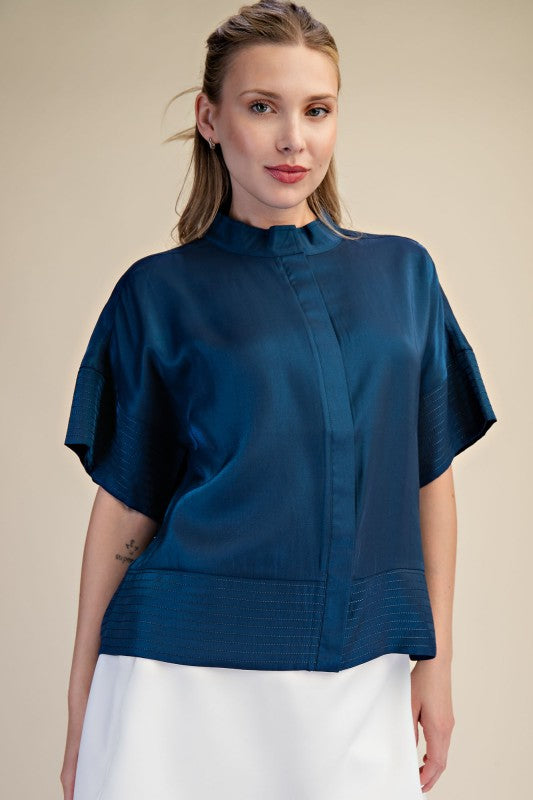 Leandra band stitch top