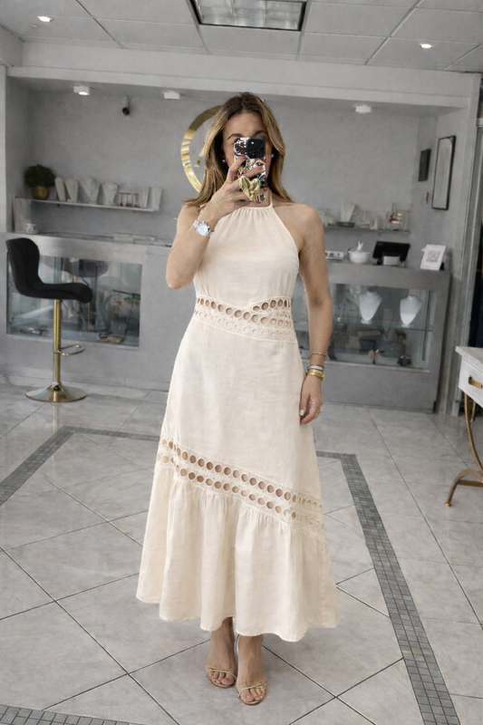 Osiris lace trimmed maxi dress