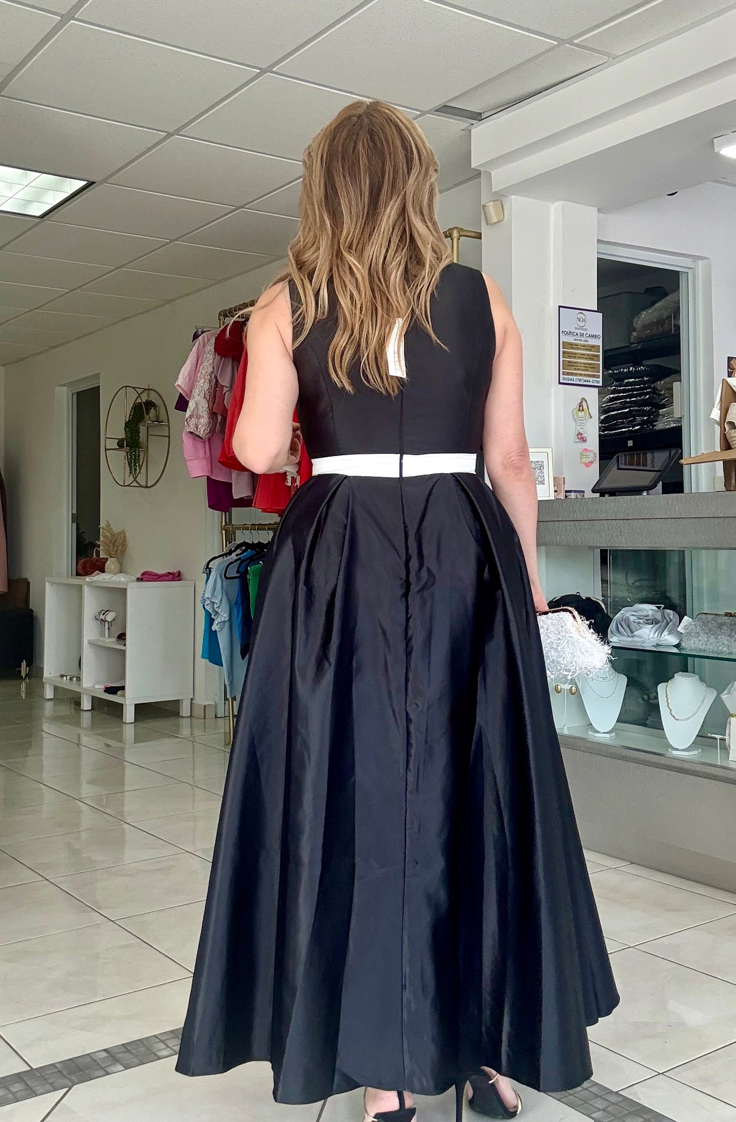 Fedora bow belted dress