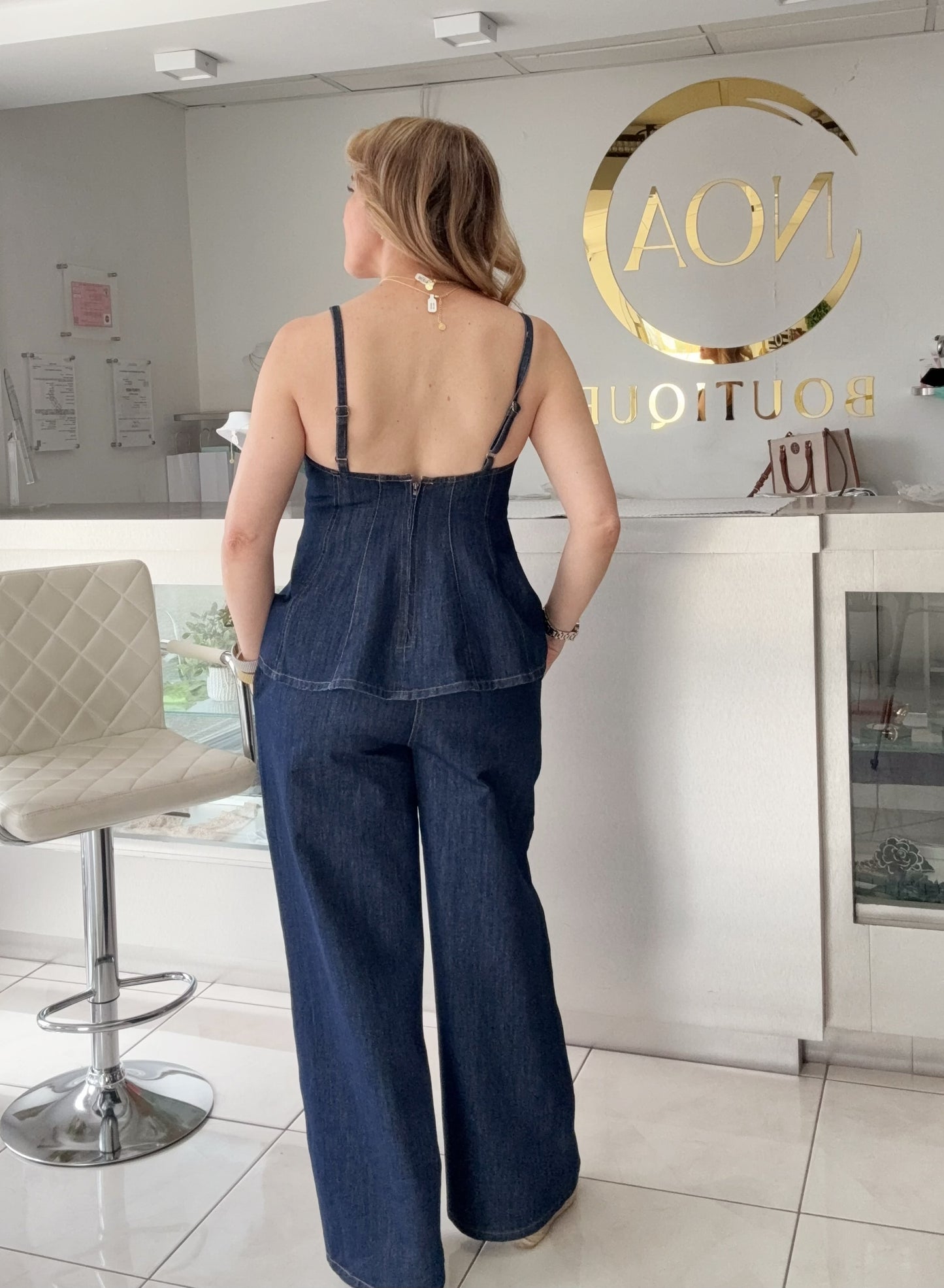 I love denim pant set