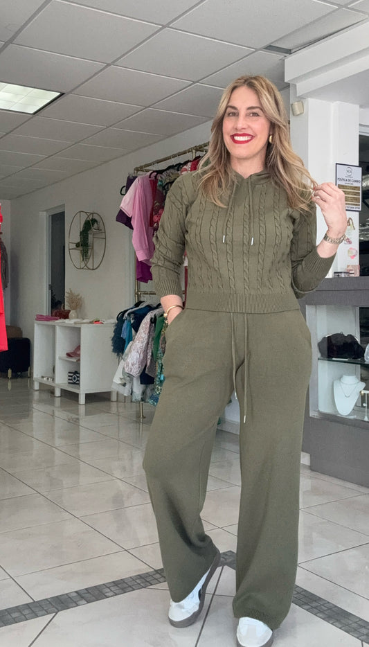 Burnt olive hoodie/pant set