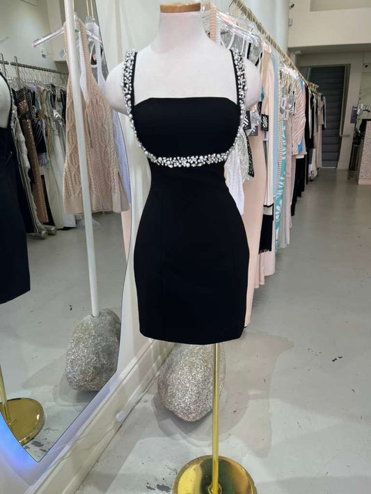 Runway noir short dress