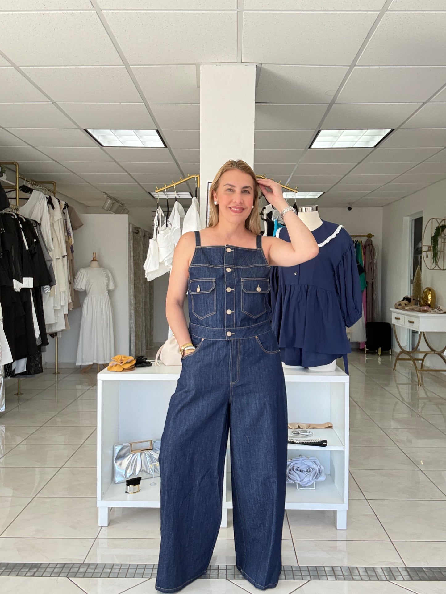 Athina denim overall