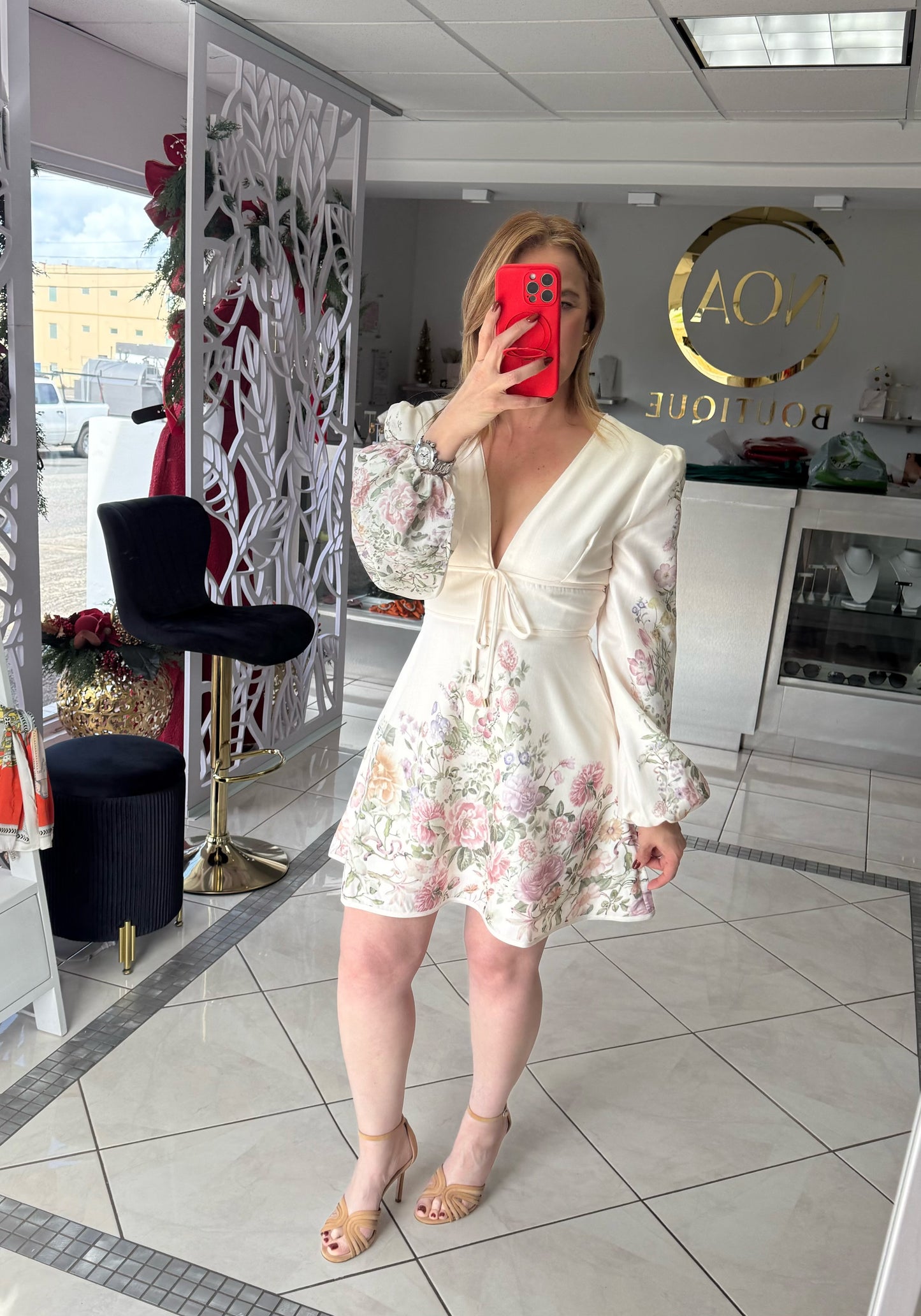 Romantic floral Midi Dress