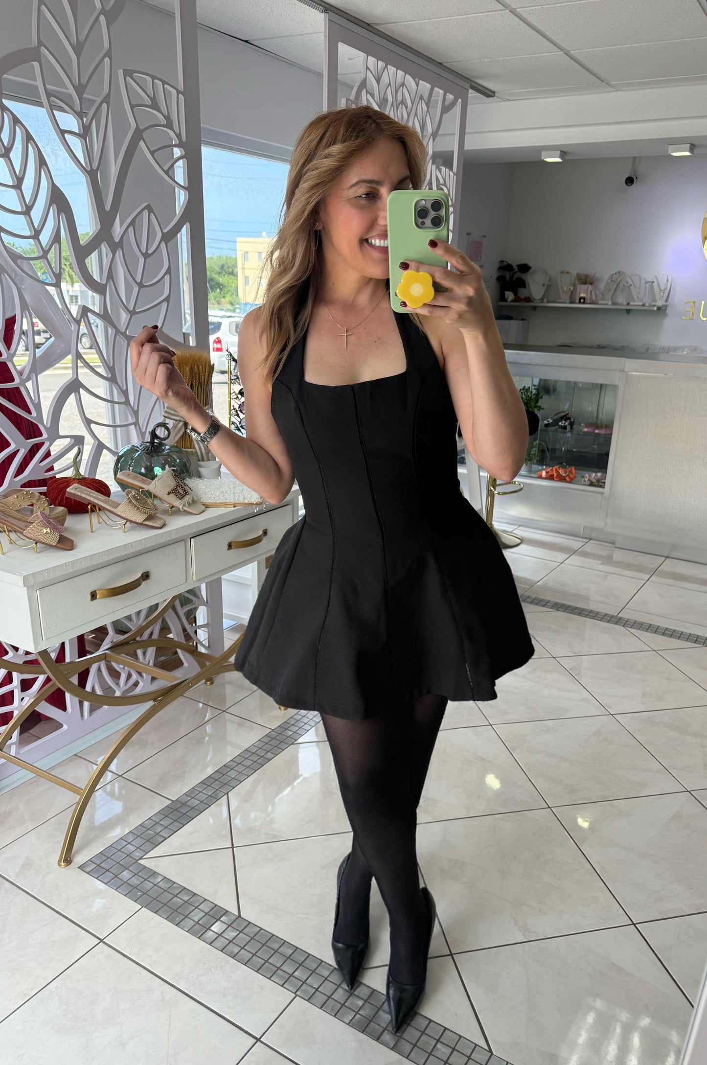 Tracy bow-tie mini dress