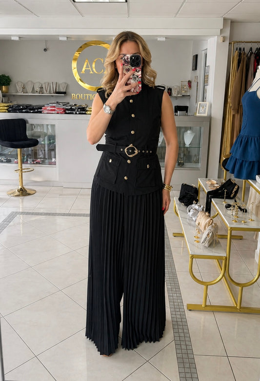 Sabrina pleated pant set