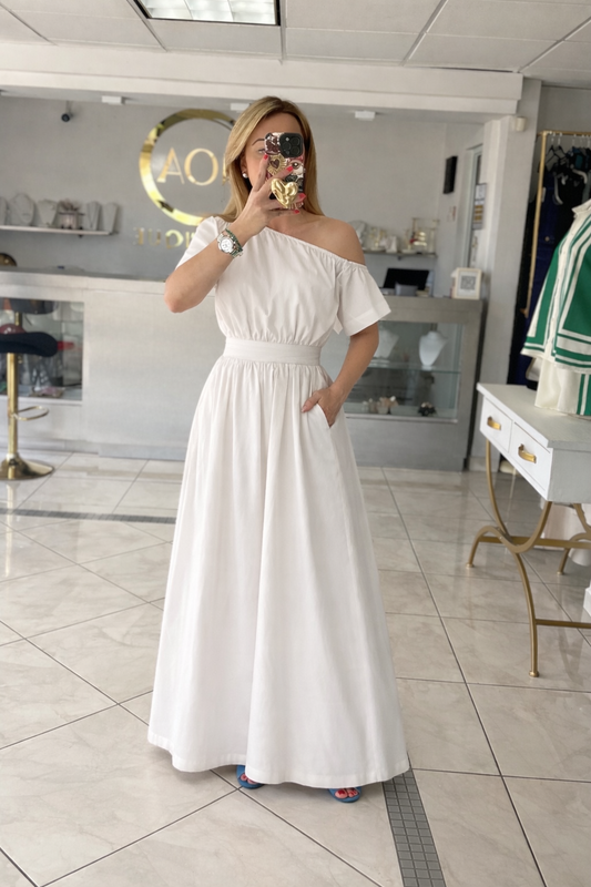 Camelia one shoulder dress