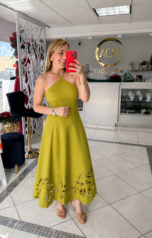 Elmy halter neckline dress