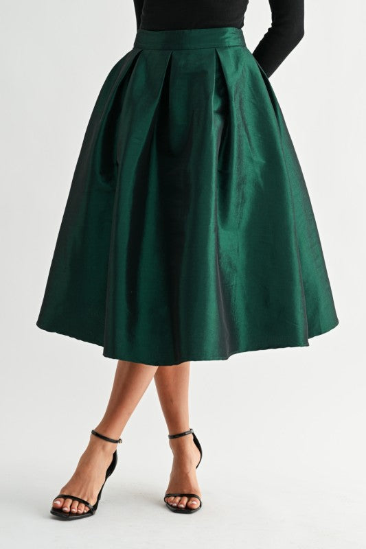 Luxe volume midi skirt