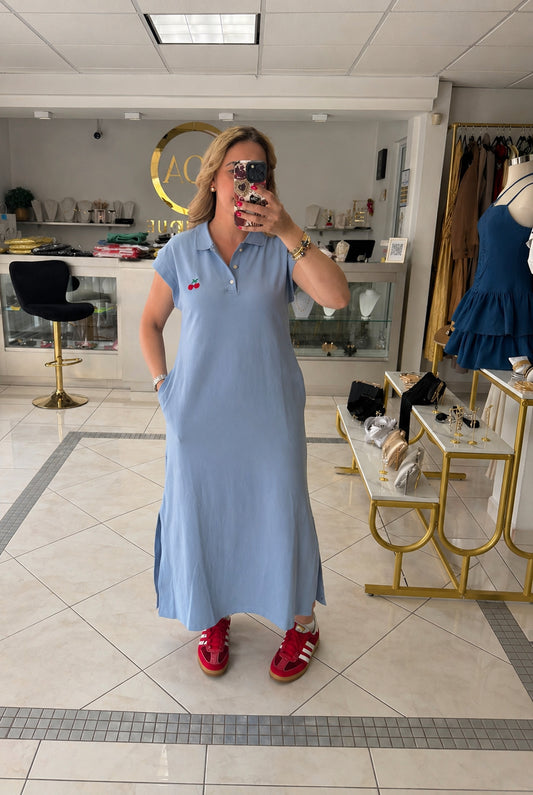 Cherry shirt dress