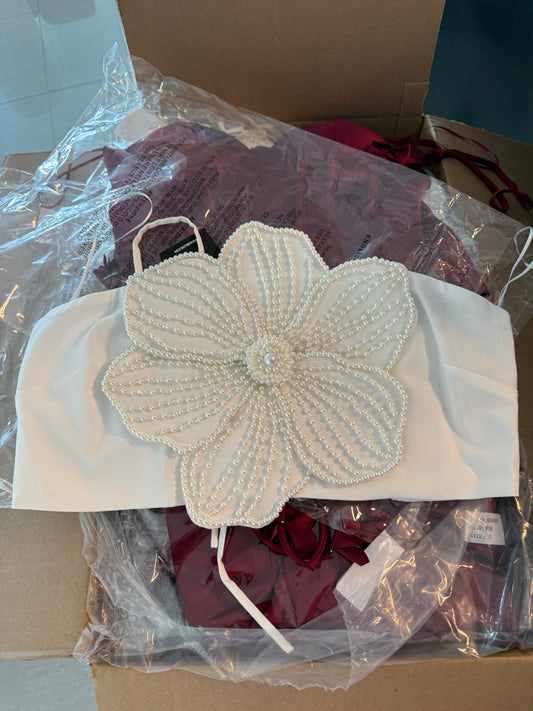 Leia pearl crop top