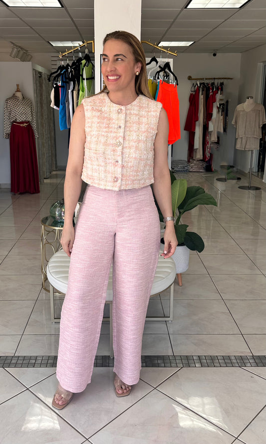 Baby Pink Elegant Pant