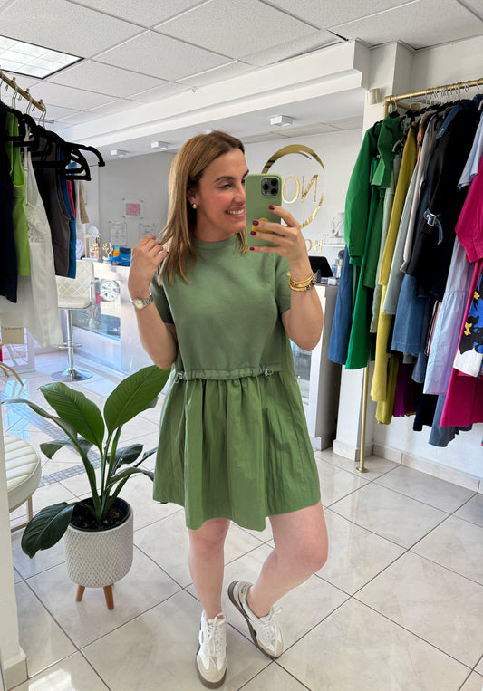 Olive short dress