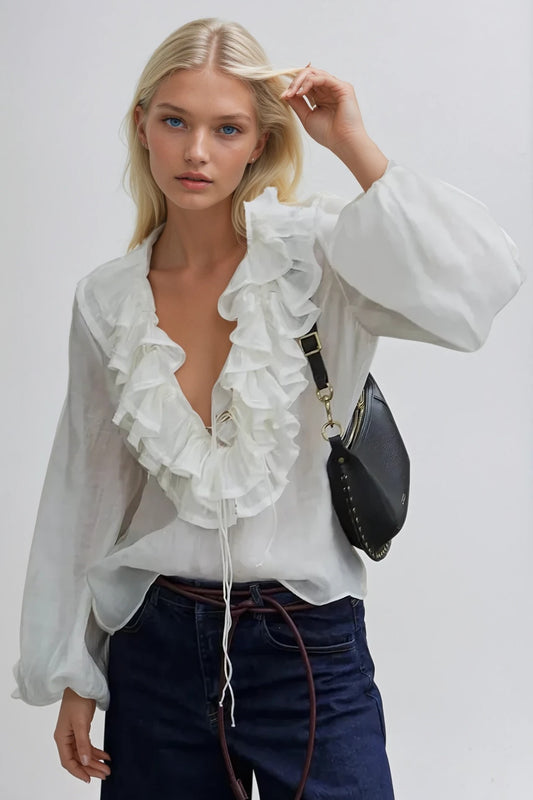 Bohemian ruffle top